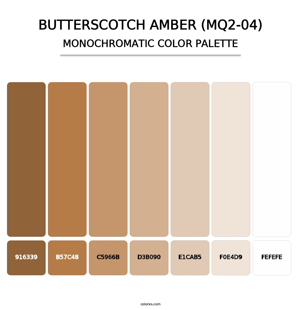 Butterscotch Amber (MQ2-04) - Monochromatic Color Palette