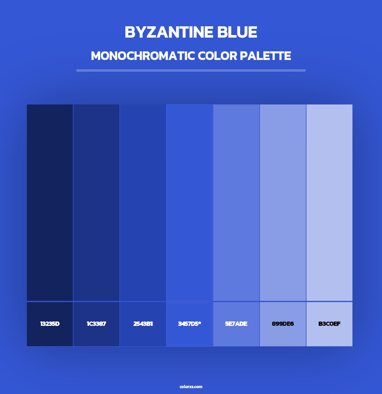 Byzantine Blue - Monochromatic Color Palette