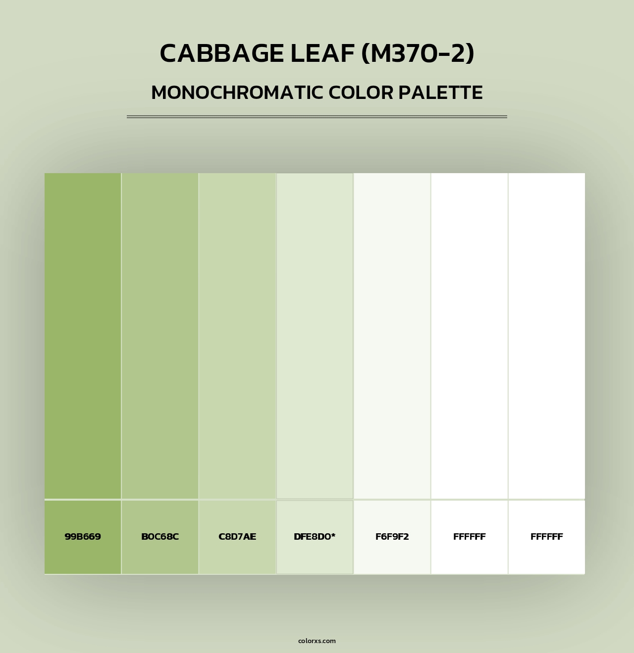 Cabbage Leaf (M370-2) - Monochromatic Color Palette