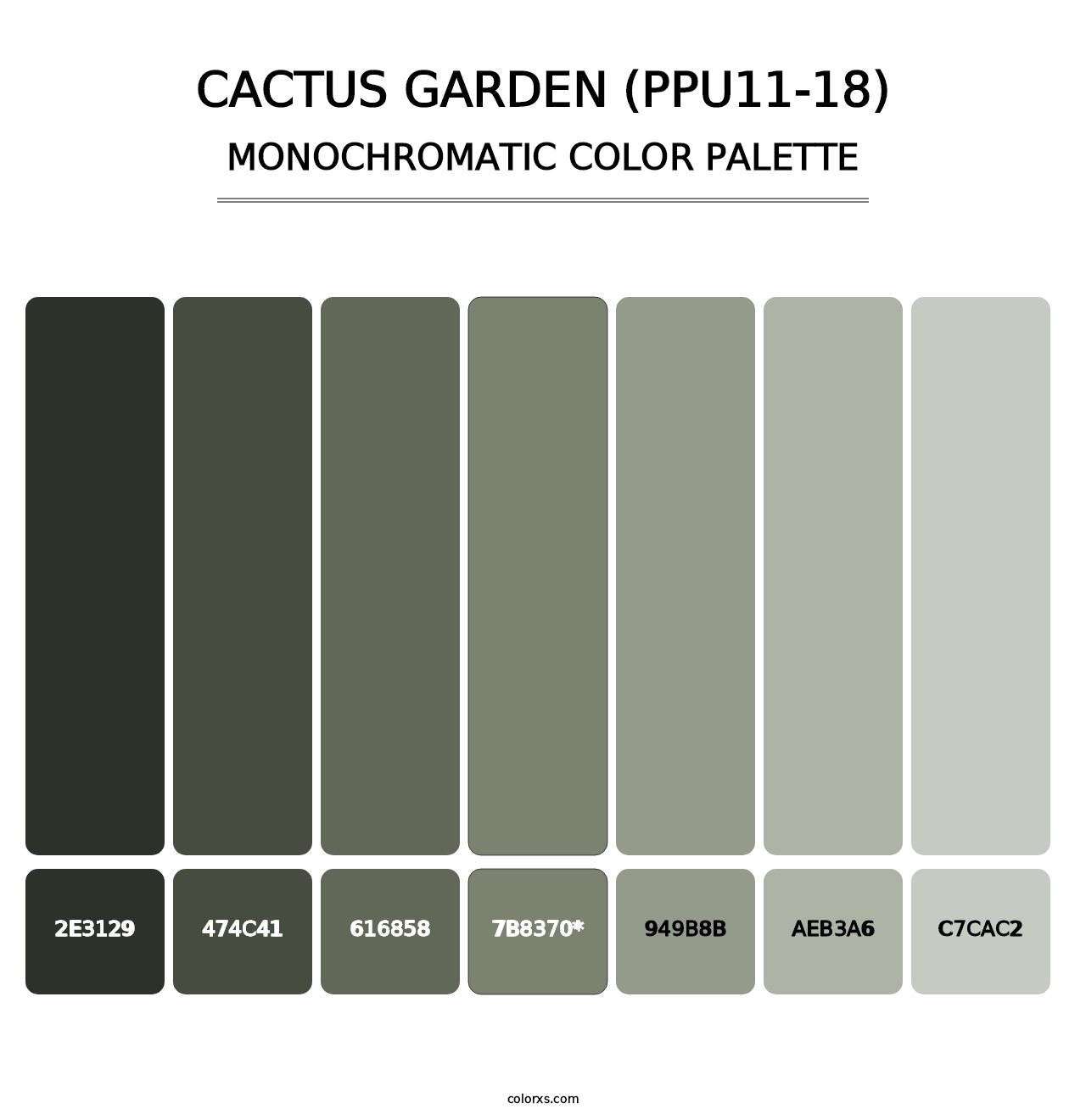 Cactus Garden (PPU11-18) - Monochromatic Color Palette