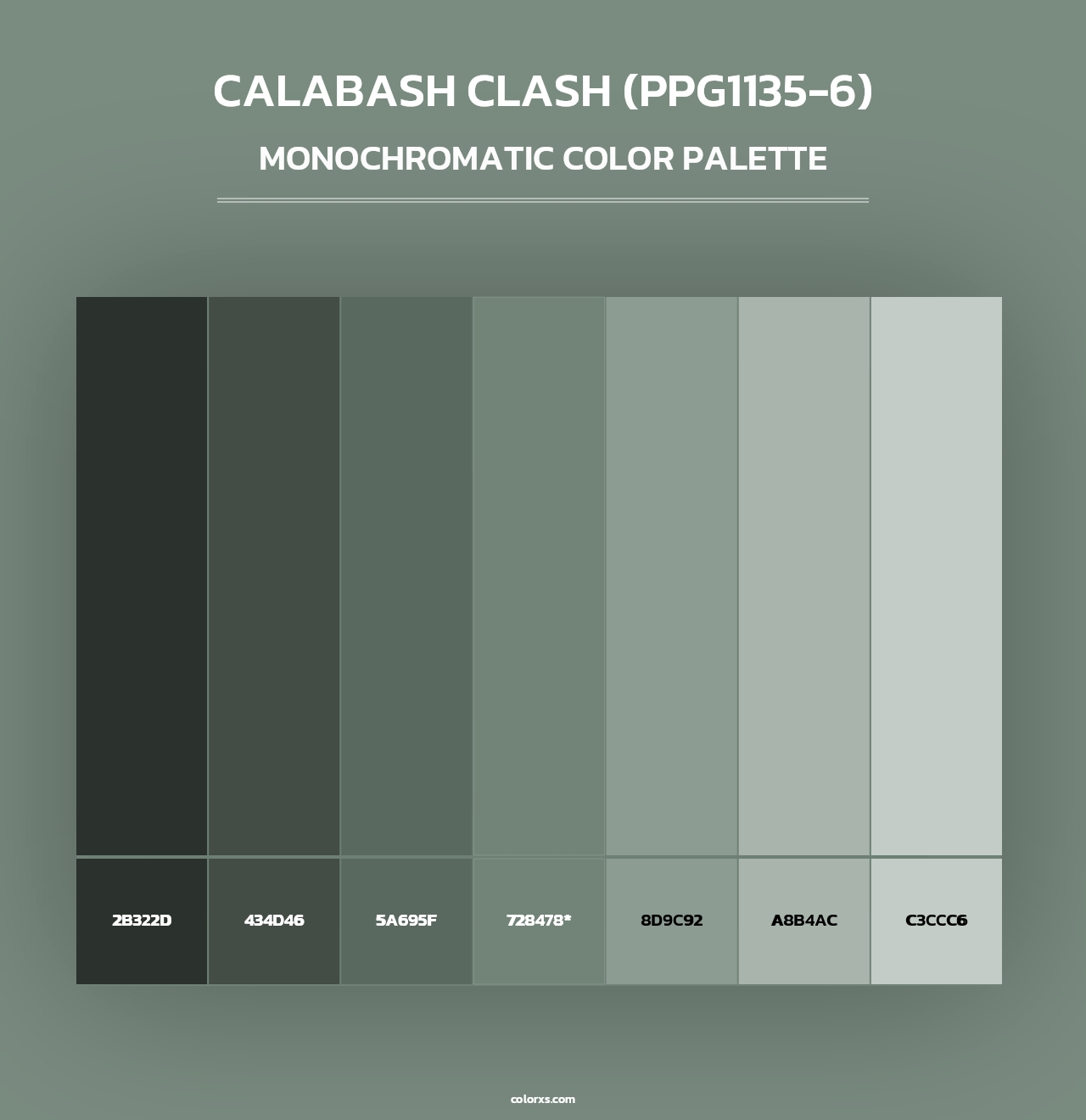 Calabash Clash (PPG1135-6) - Monochromatic Color Palette