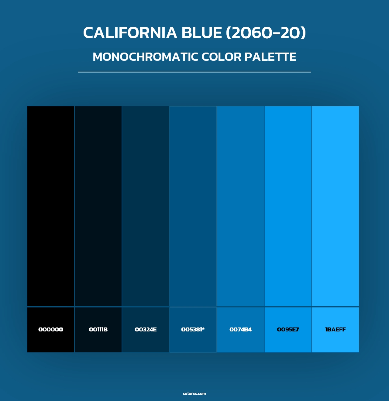 California Blue (2060-20) - Monochromatic Color Palette