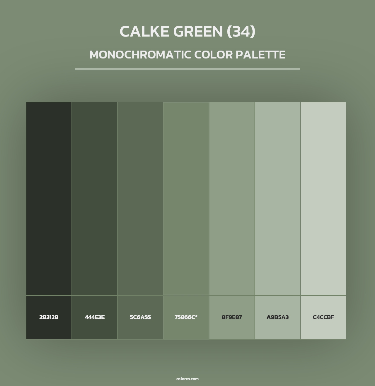 Calke Green (34) - Monochromatic Color Palette