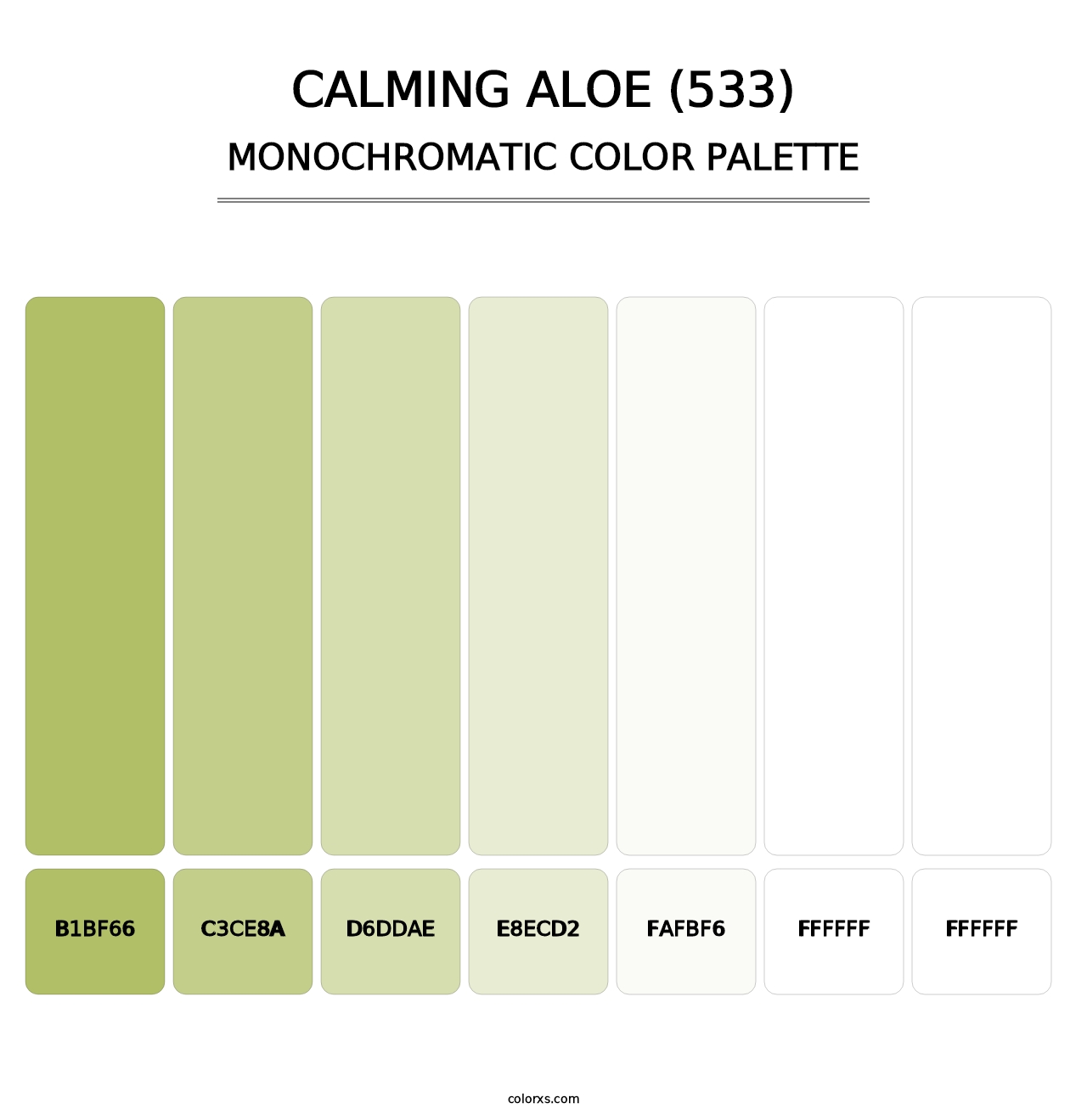Calming Aloe (533) - Monochromatic Color Palette