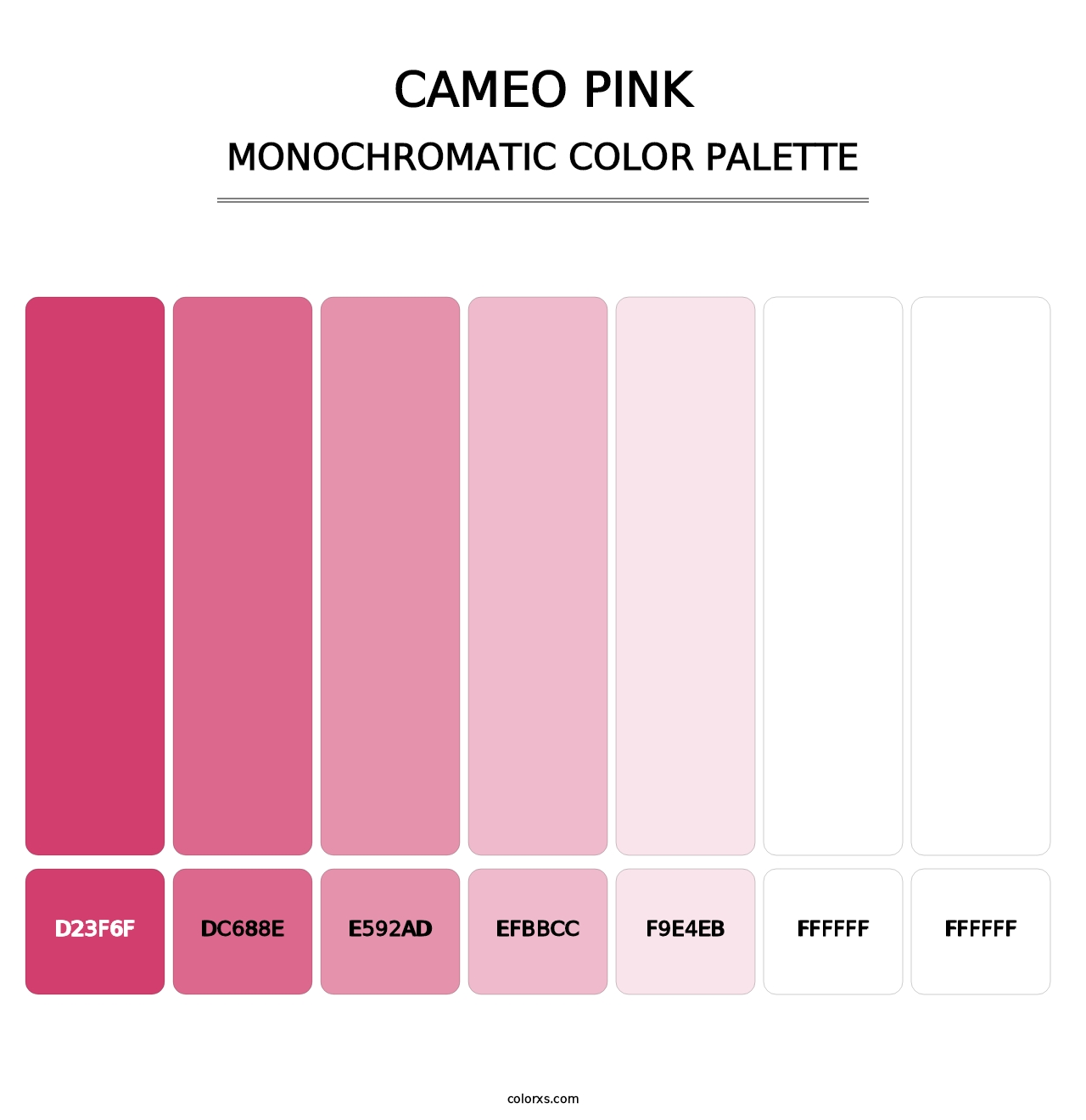 Cameo Pink - Monochromatic Color Palette