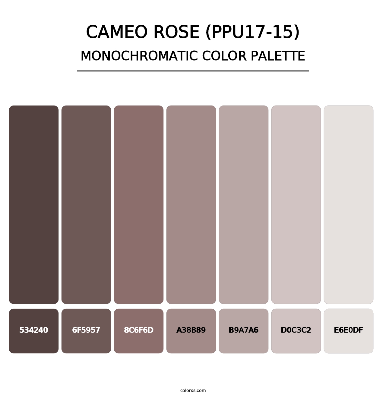 Cameo Rose (PPU17-15) - Monochromatic Color Palette