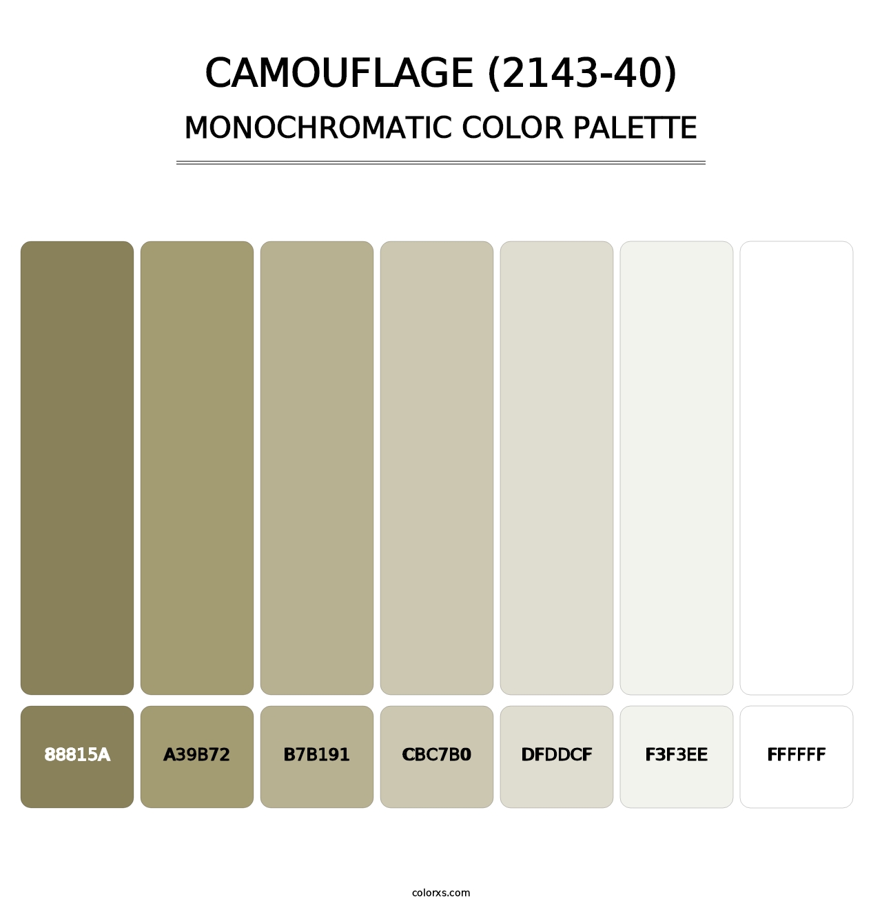 Camouflage (2143-40) - Monochromatic Color Palette