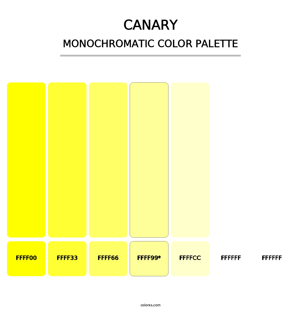 Canary - Monochromatic Color Palette