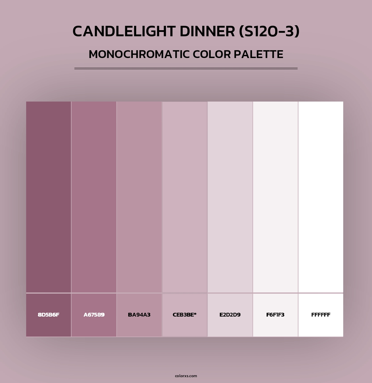 Candlelight Dinner (S120-3) - Monochromatic Color Palette