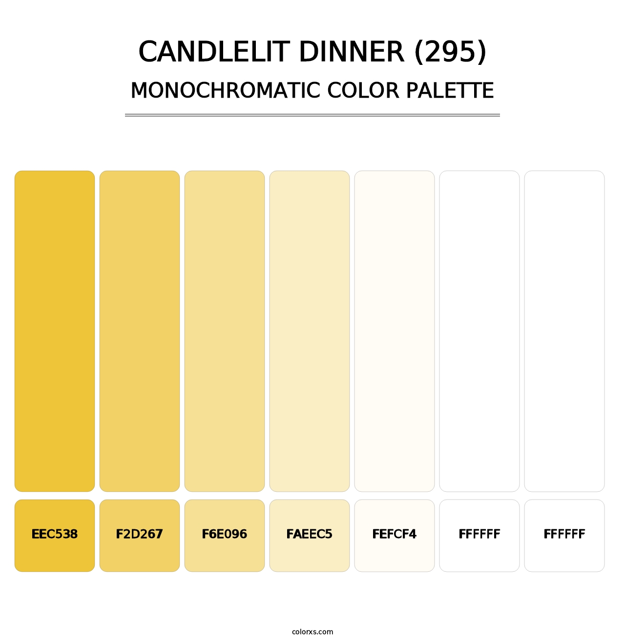 Candlelit Dinner (295) - Monochromatic Color Palette