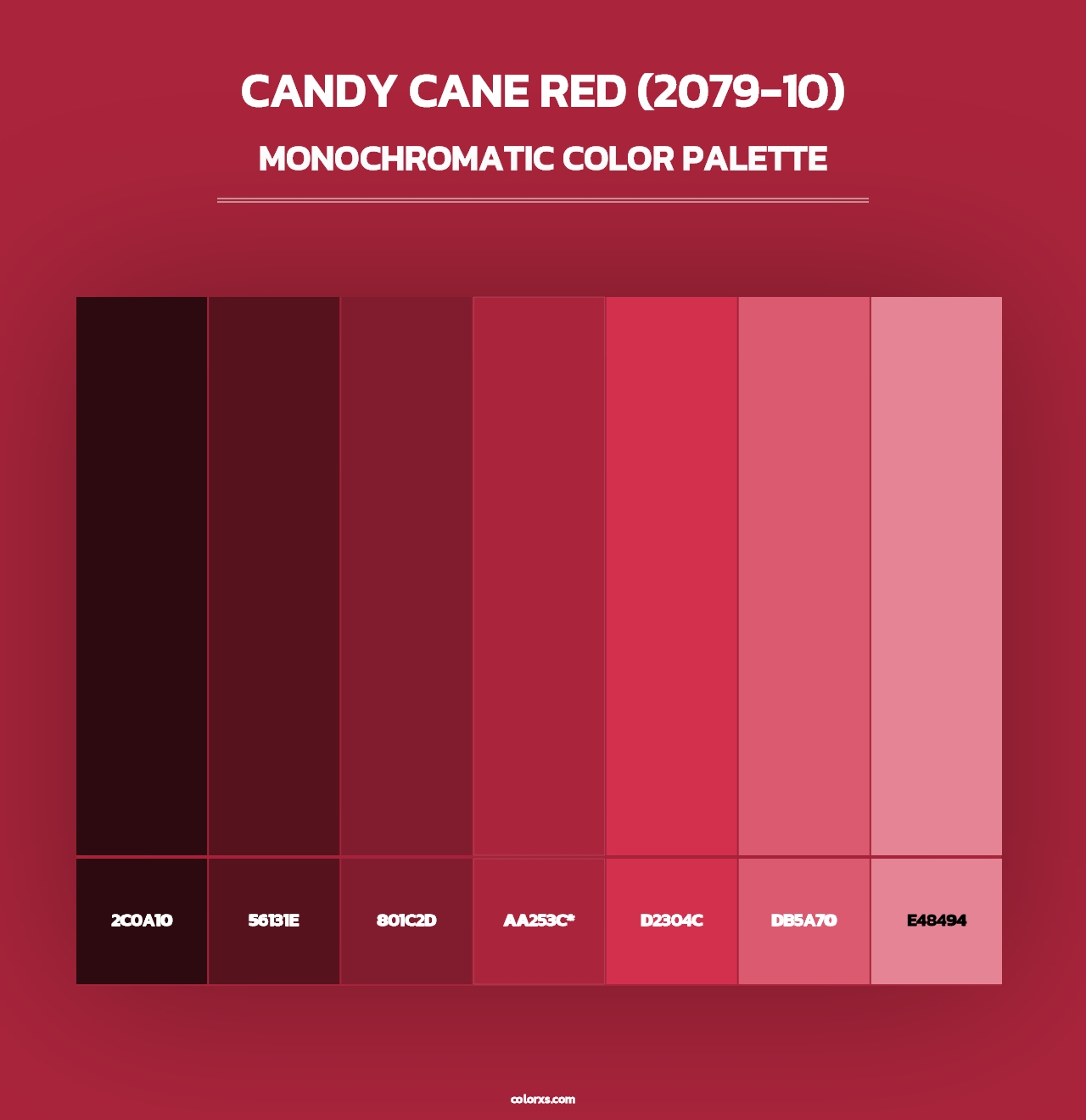 Candy Cane Red (2079-10) - Monochromatic Color Palette