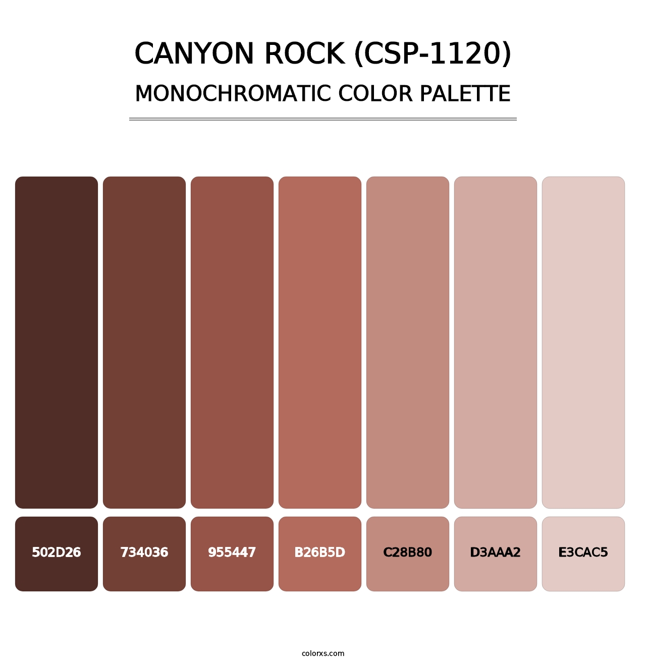 Canyon Rock (CSP-1120) - Monochromatic Color Palette