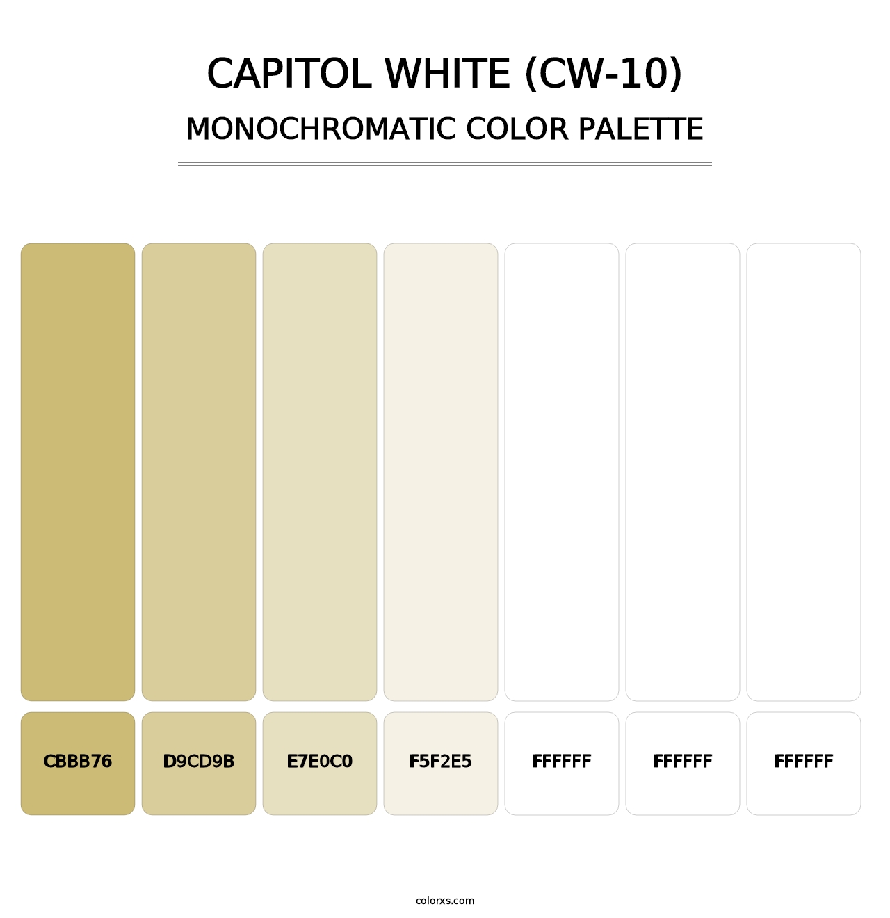 Capitol White (CW-10) - Monochromatic Color Palette