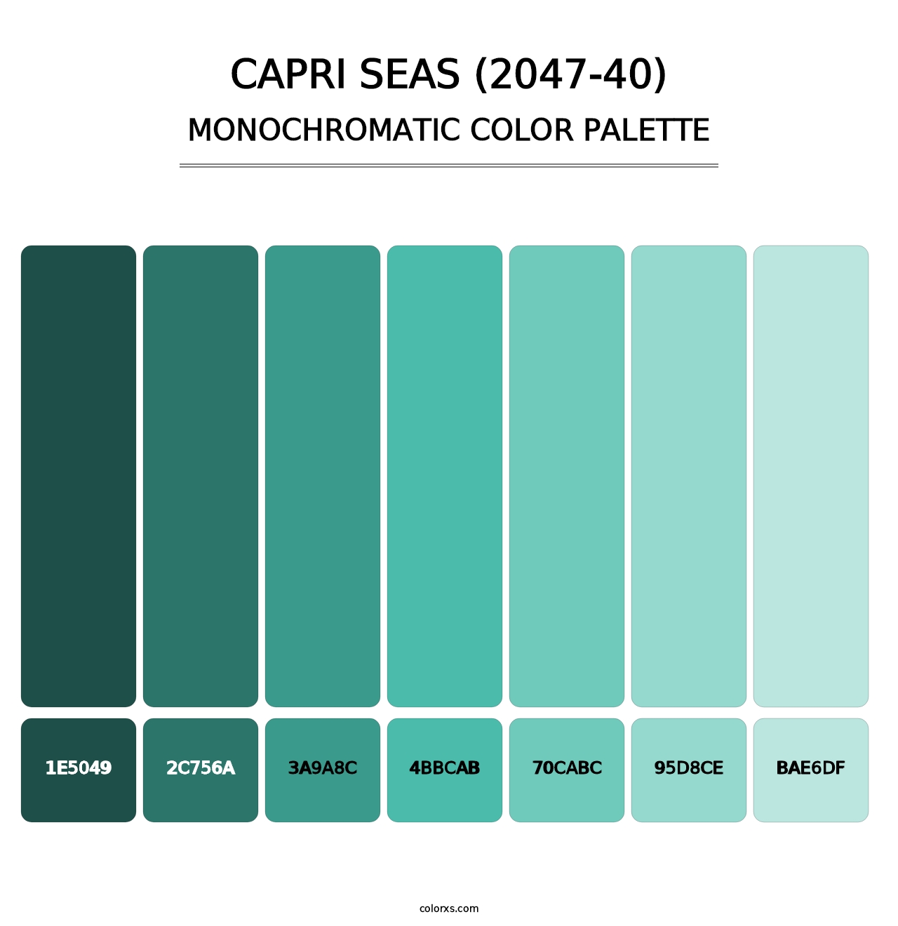 Capri Seas (2047-40) - Monochromatic Color Palette
