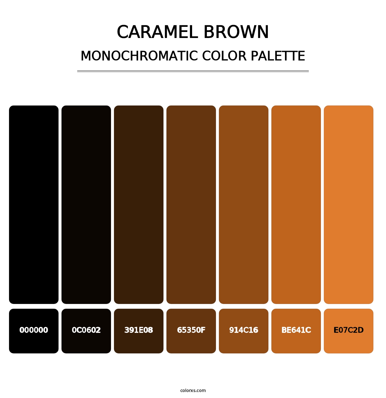 Caramel Brown - Monochromatic Color Palette
