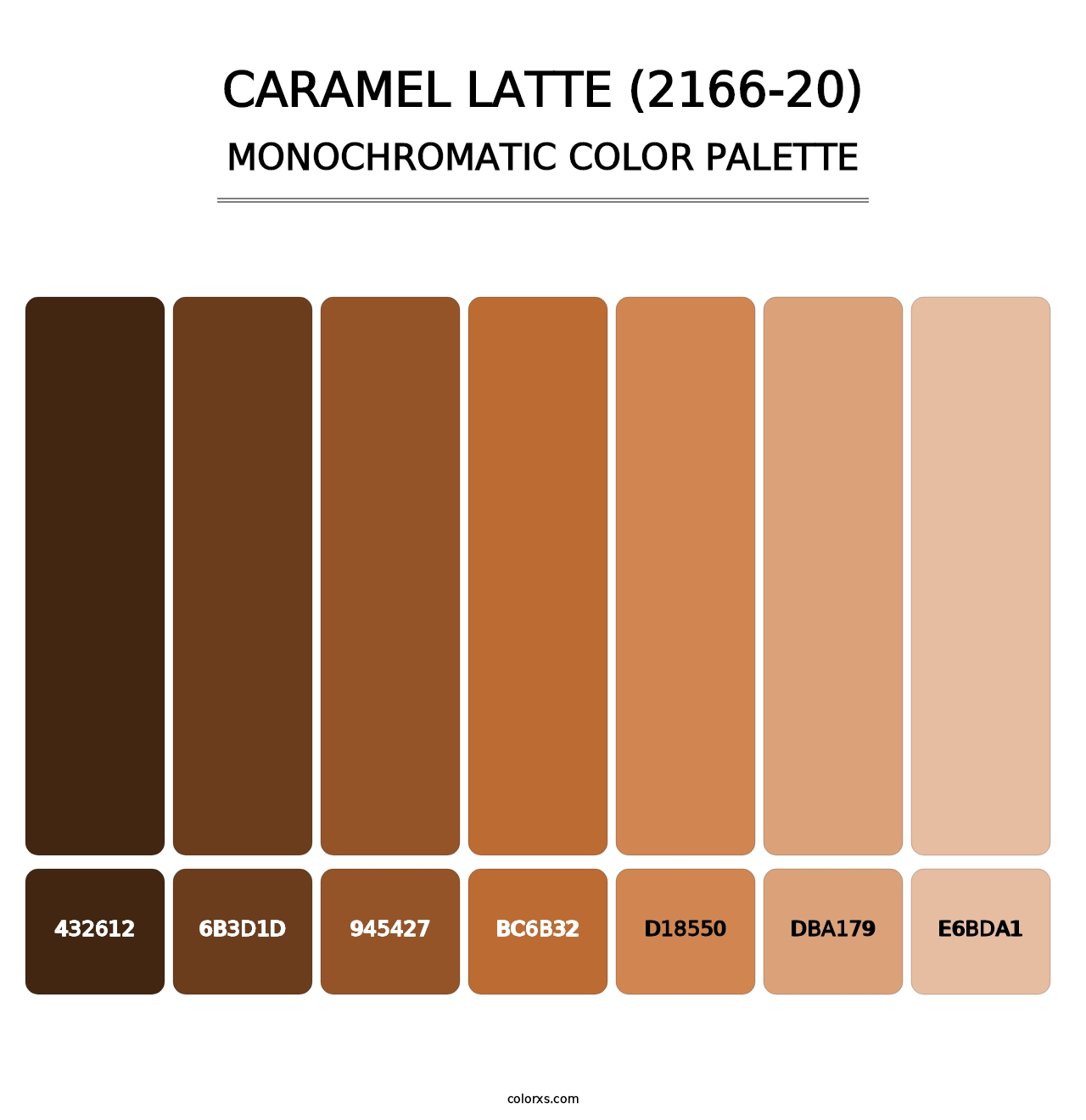 Caramel Latte (2166-20) - Monochromatic Color Palette