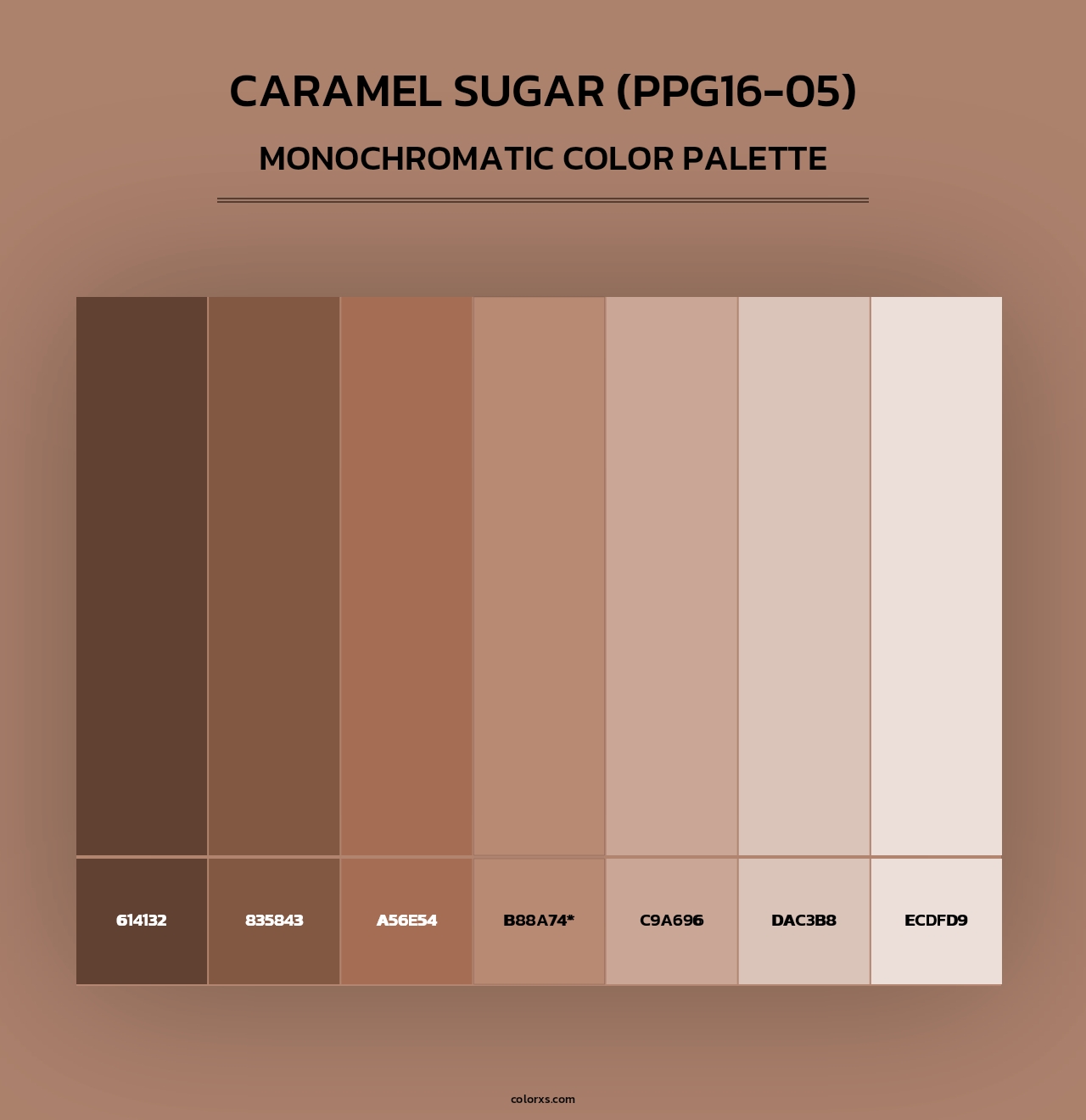 Caramel Sugar (PPG16-05) - Monochromatic Color Palette