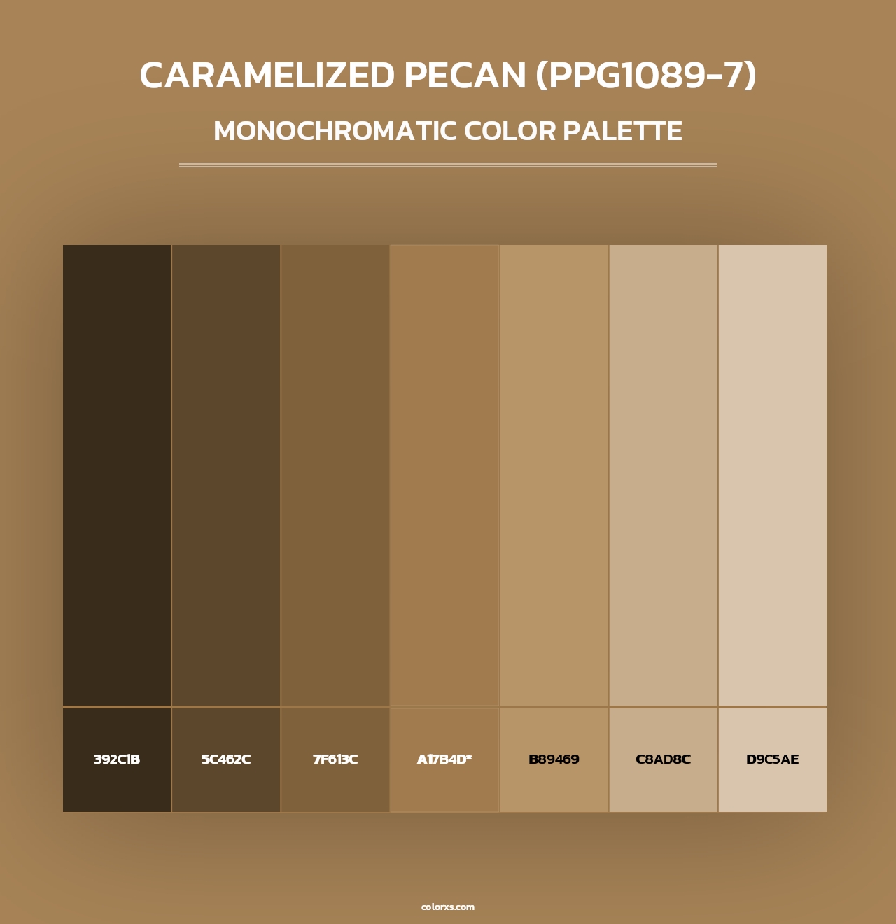 Caramelized Pecan (PPG1089-7) - Monochromatic Color Palette