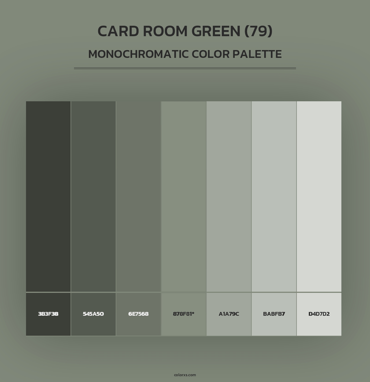Card Room Green (79) - Monochromatic Color Palette
