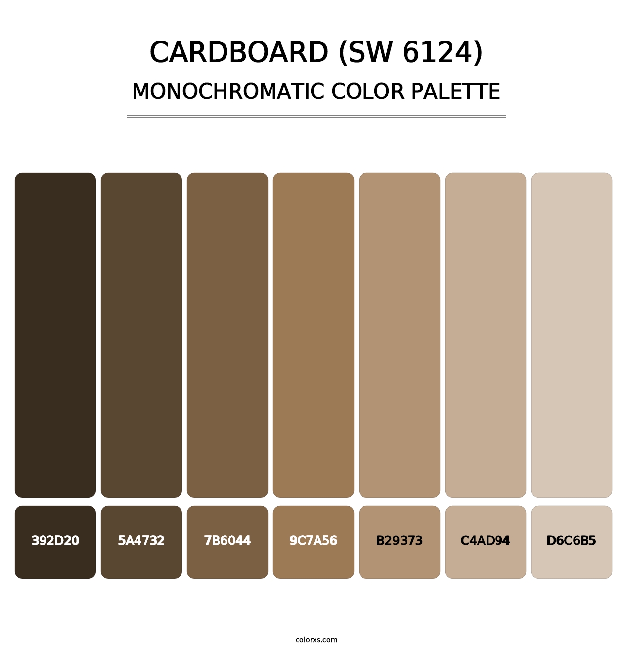 Cardboard (SW 6124) - Monochromatic Color Palette