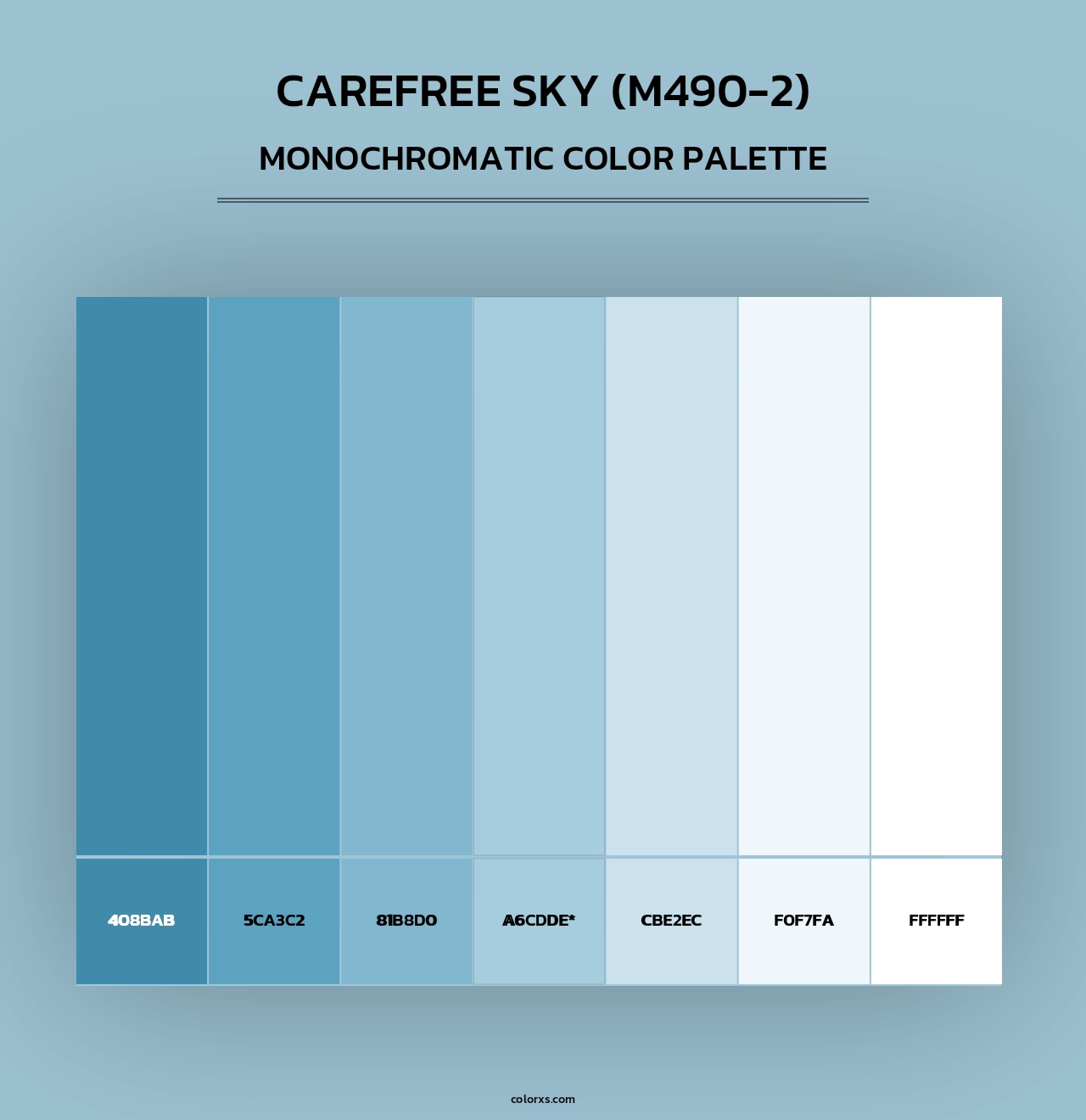 Carefree Sky (M490-2) - Monochromatic Color Palette