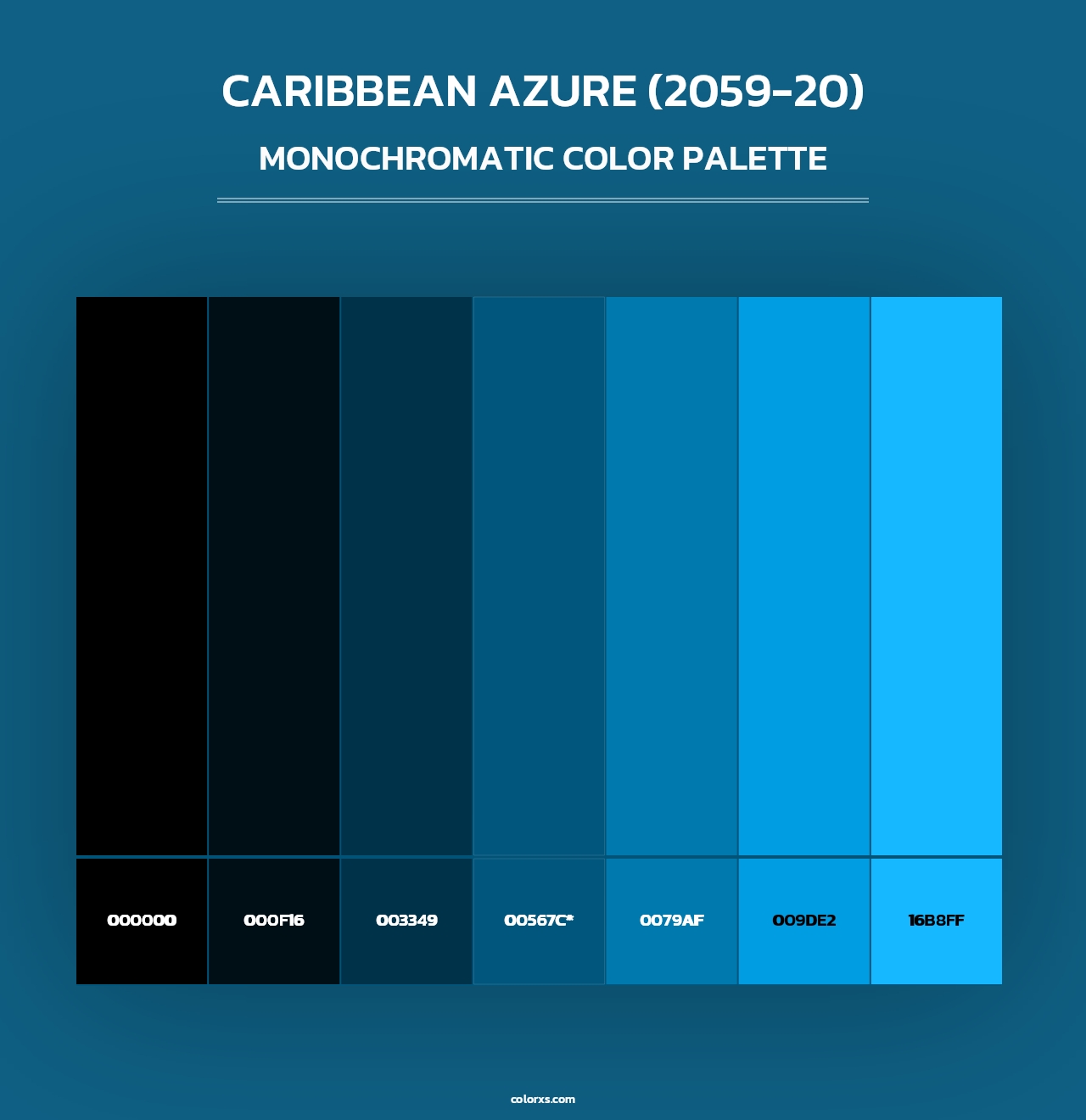 Caribbean Azure (2059-20) - Monochromatic Color Palette