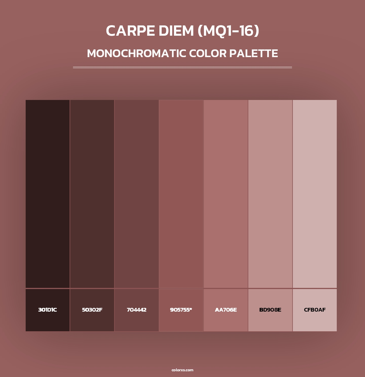 Carpe Diem (MQ1-16) - Monochromatic Color Palette