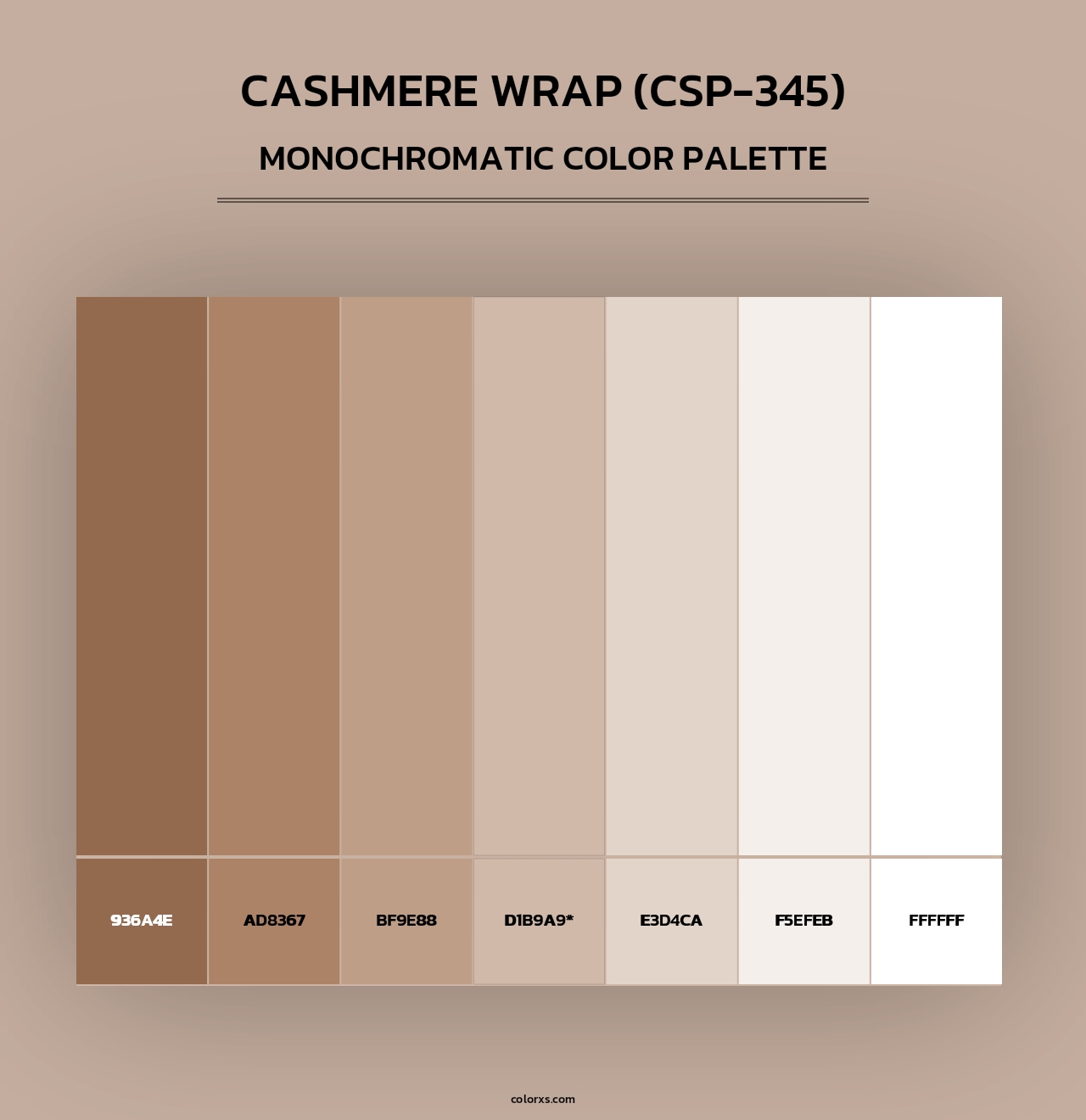 Cashmere Wrap (CSP-345) - Monochromatic Color Palette