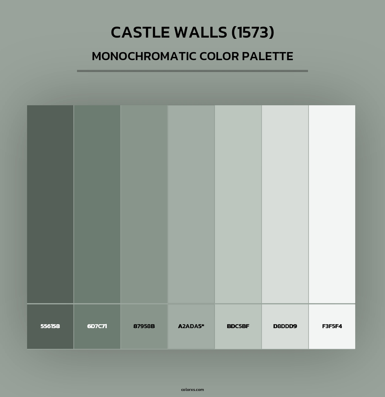 Castle Walls (1573) - Monochromatic Color Palette