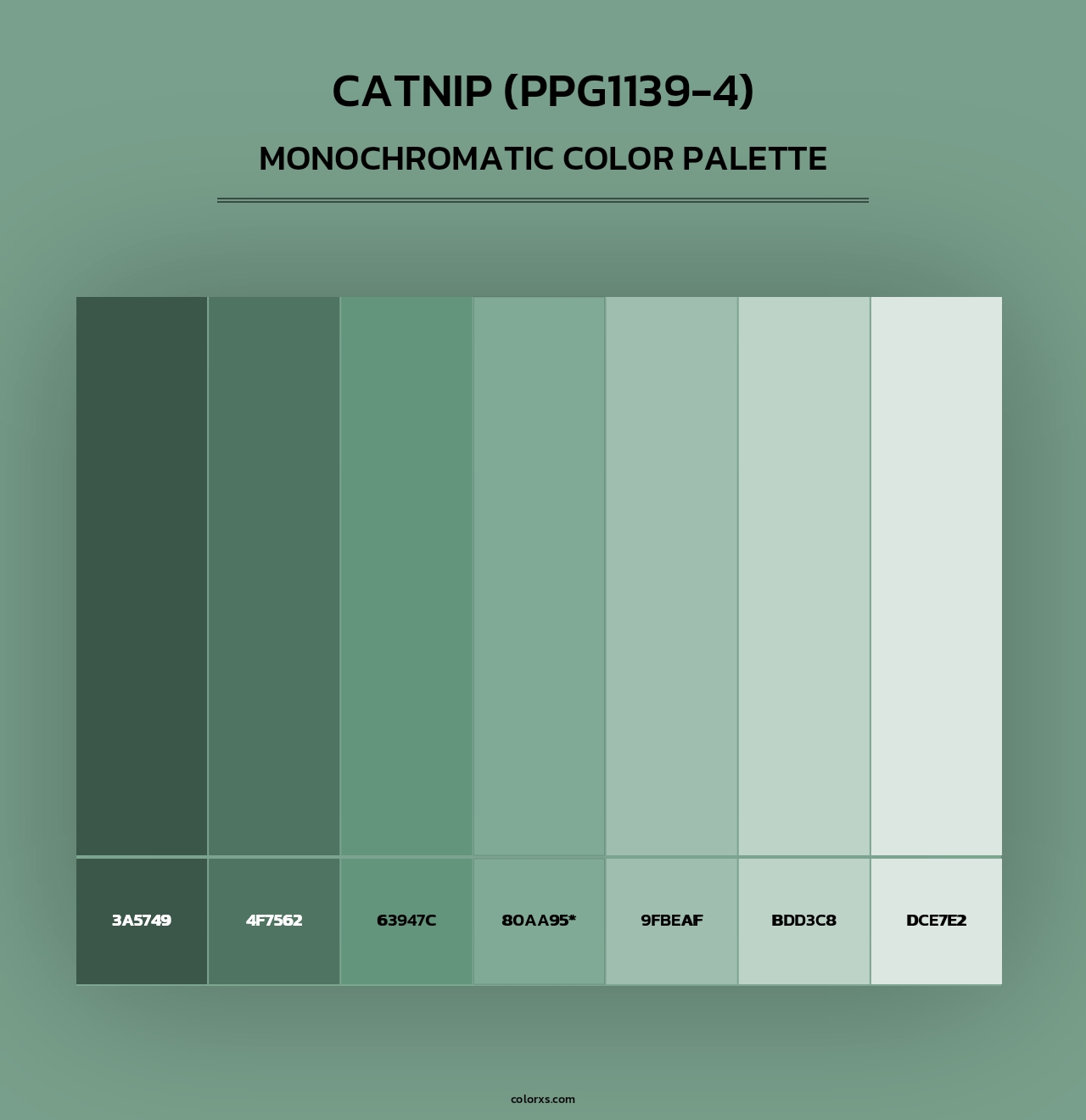 Catnip (PPG1139-4) - Monochromatic Color Palette