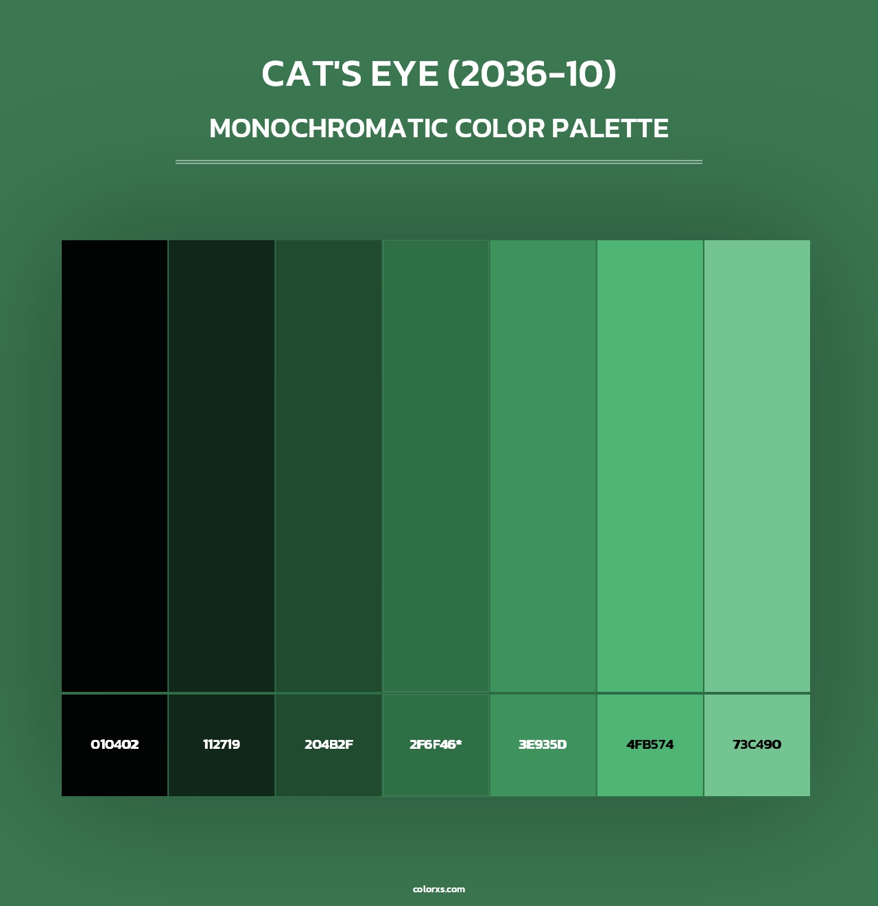 Cat's Eye (2036-10) - Monochromatic Color Palette