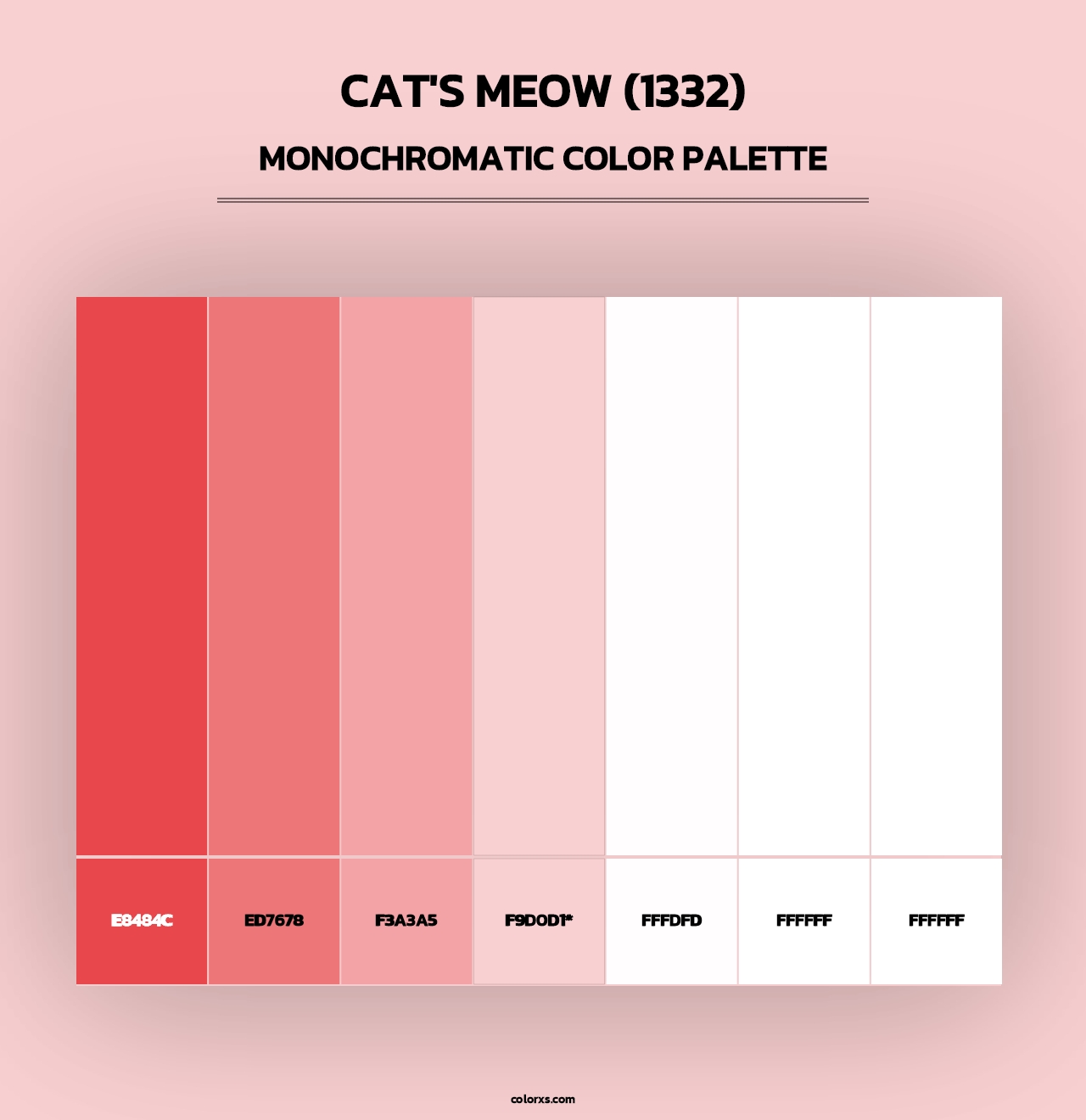 Cat's Meow (1332) - Monochromatic Color Palette