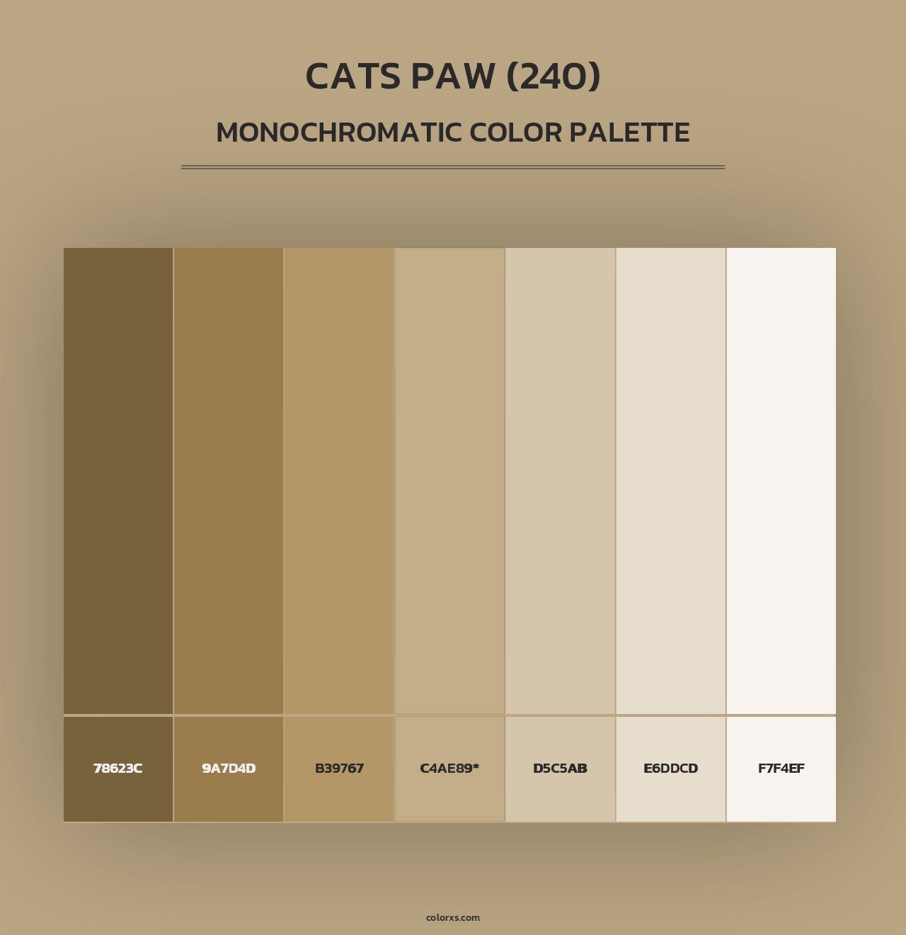 Cats Paw (240) - Monochromatic Color Palette