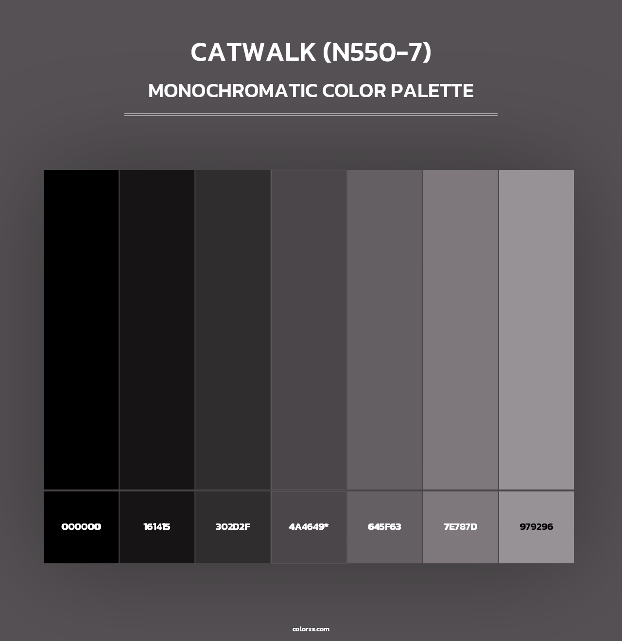 Catwalk (N550-7) - Monochromatic Color Palette
