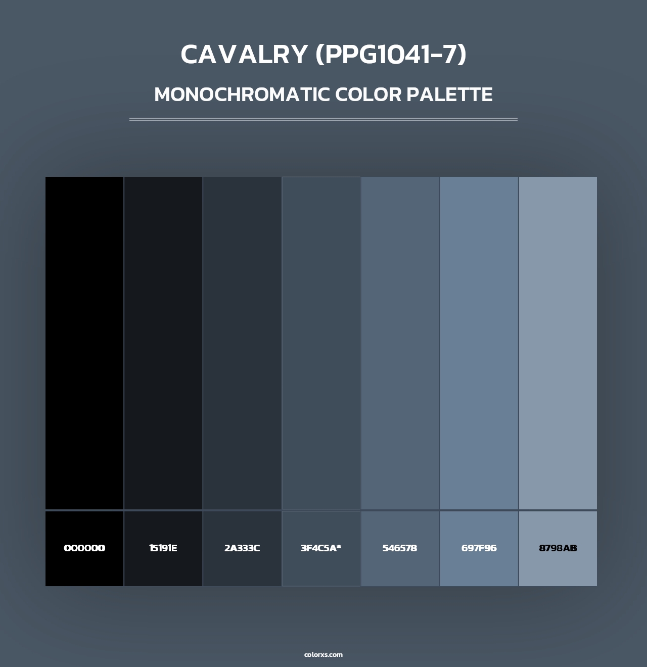 Cavalry (PPG1041-7) - Monochromatic Color Palette