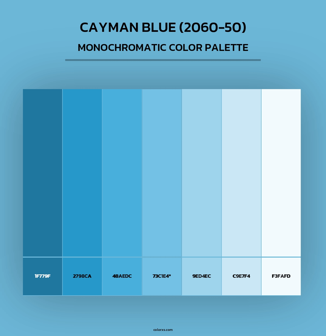 Cayman Blue (2060-50) - Monochromatic Color Palette