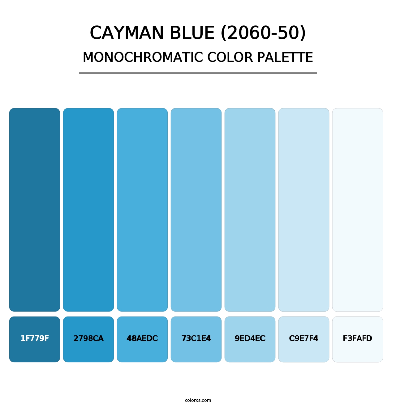 Cayman Blue (2060-50) - Monochromatic Color Palette