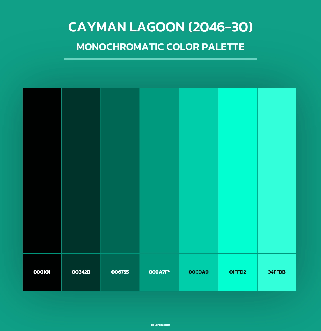 Cayman Lagoon (2046-30) - Monochromatic Color Palette