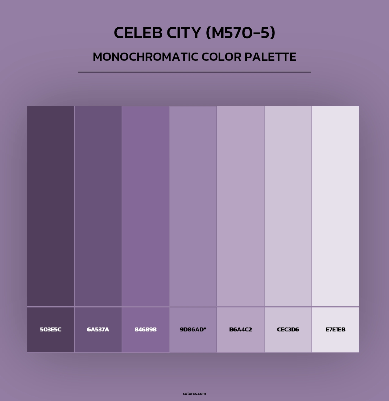 Celeb City (M570-5) - Monochromatic Color Palette
