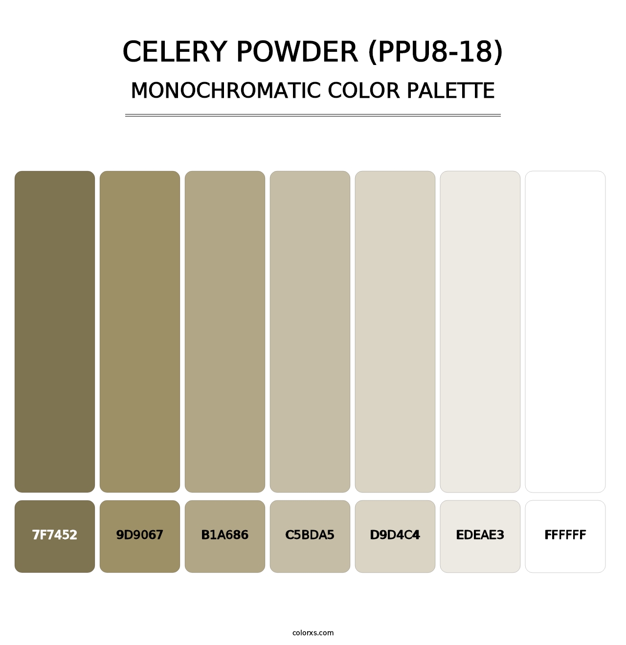 Celery Powder (PPU8-18) - Monochromatic Color Palette