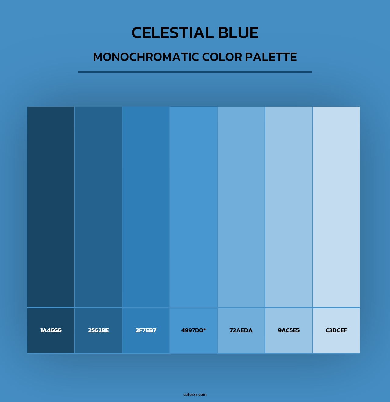 Celestial Blue - Monochromatic Color Palette