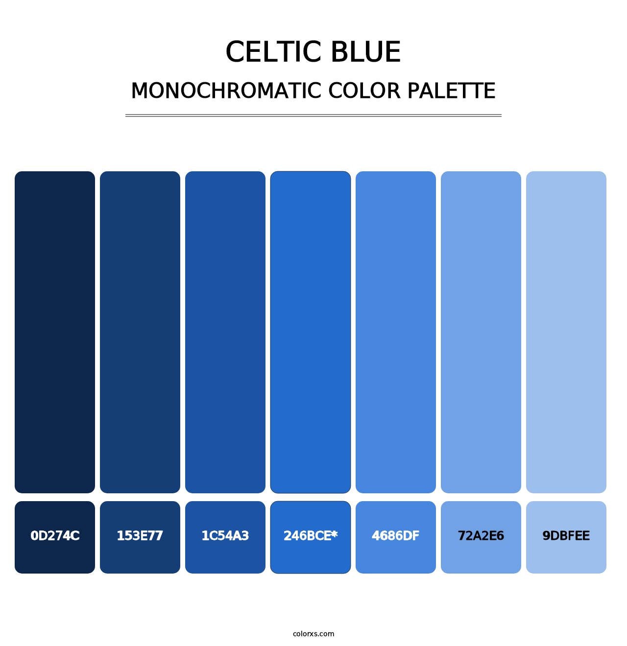 Celtic Blue - Monochromatic Color Palette