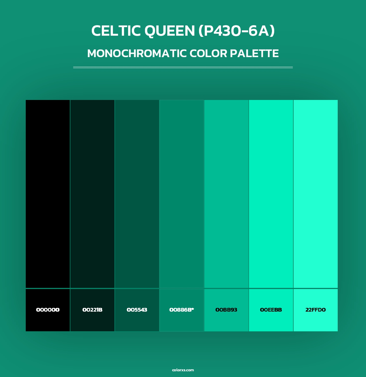 Celtic Queen (P430-6A) - Monochromatic Color Palette