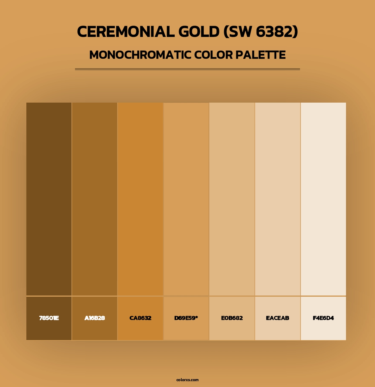 Ceremonial Gold (SW 6382) - Monochromatic Color Palette