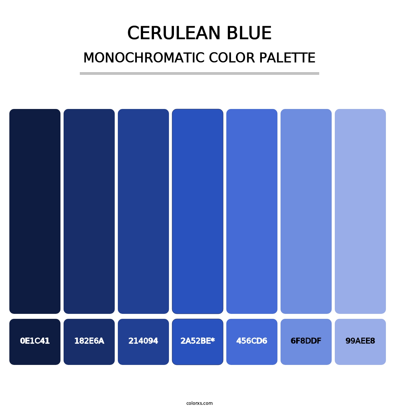 Cerulean blue - Monochromatic Color Palette