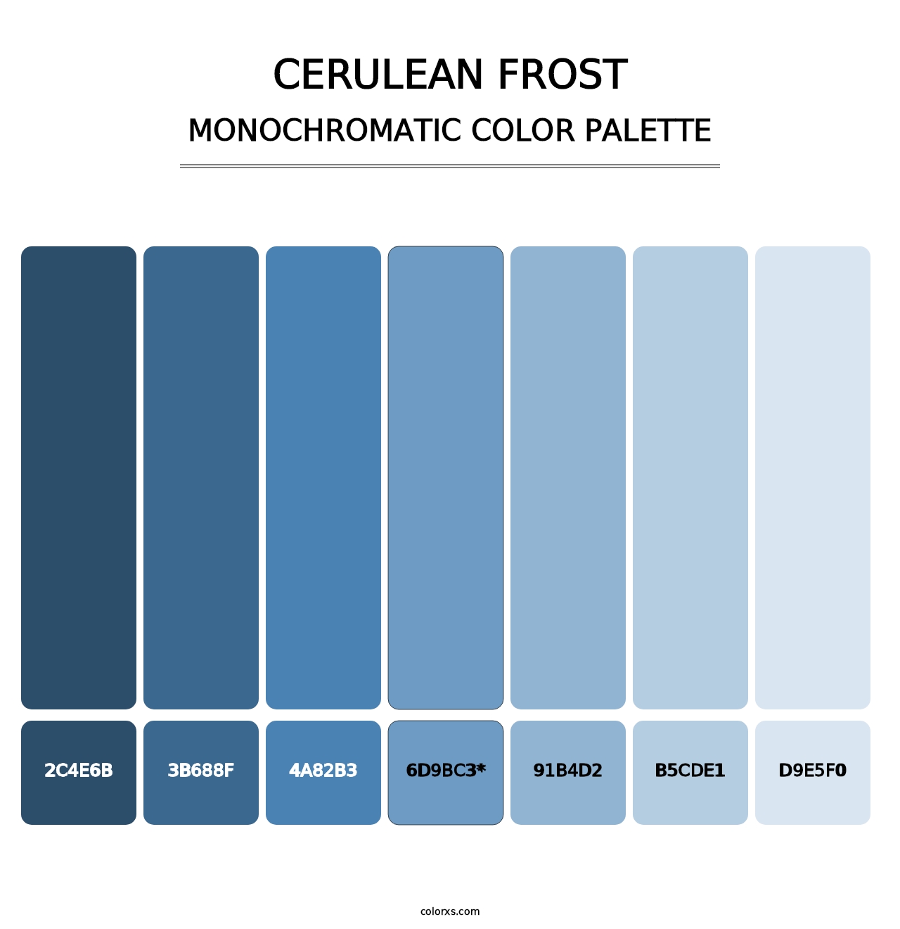 Cerulean Frost - Monochromatic Color Palette