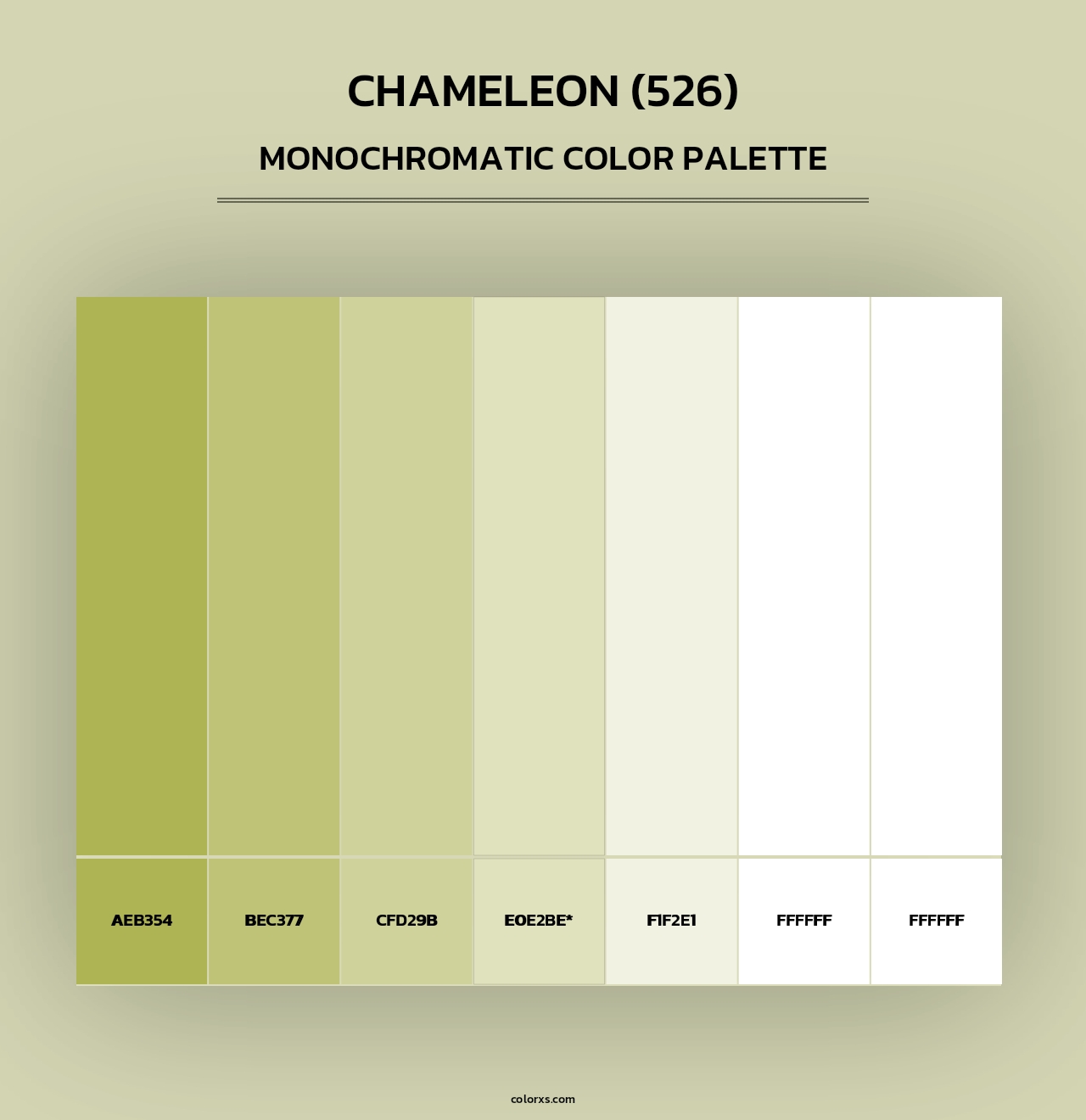 Chameleon (526) - Monochromatic Color Palette