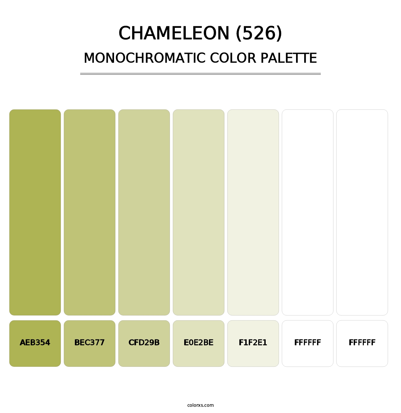 Chameleon (526) - Monochromatic Color Palette