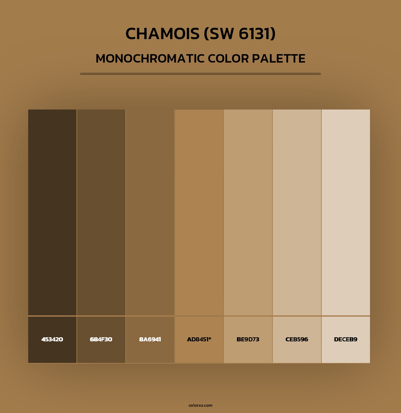 Chamois (SW 6131) - Monochromatic Color Palette
