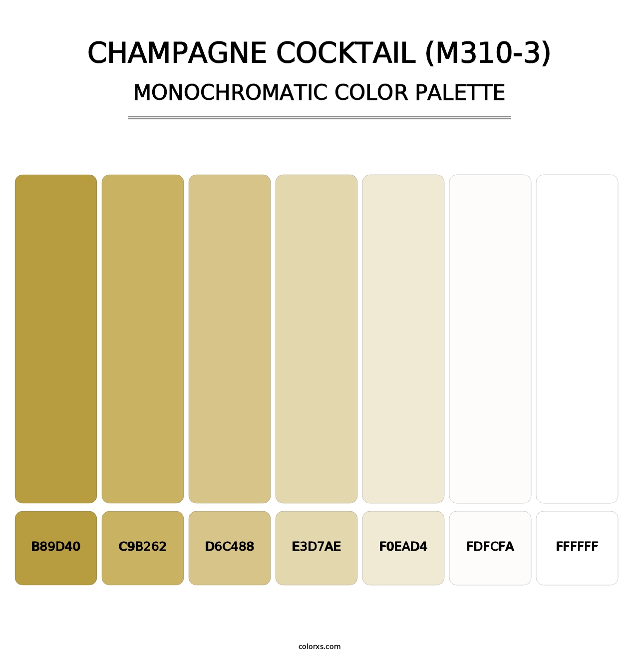Champagne Cocktail (M310-3) - Monochromatic Color Palette